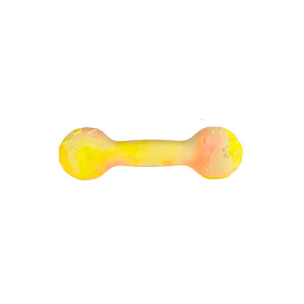 Zapachowa zabawka hantla LUMI żółto-pomarańczowa S 14 cm