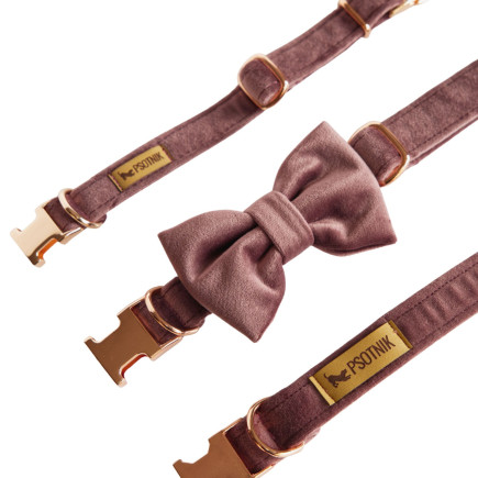 Velvet bow tie VELVET purple