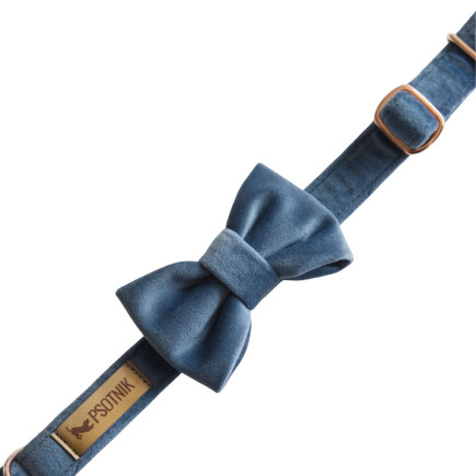 Velvet bow tie VELVET blue