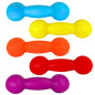 Scented dumbbell-shaped dog toy LUMI M 15 cm red