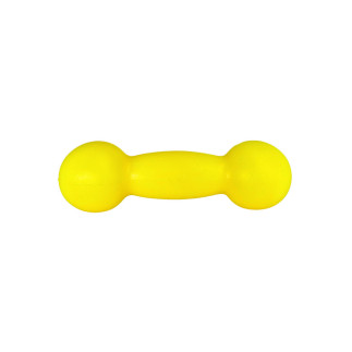Scented dumbbell-shaped dog toy LUMI M 15 cm yellow