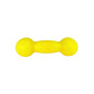 Scented dumbbell-shaped dog toy LUMI M 15 cm yellow
