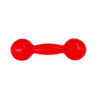 Scented dumbbell-shaped dog toy LUMI L 19 cm red