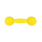Scented dumbbell-shaped dog toy LUMI L 19 cm yellow