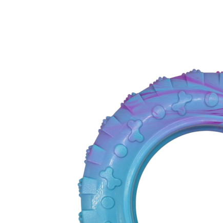 Scented rubber toy tire blue-pink L LUMI