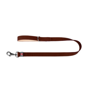 Leather city leash WAUDOG brown 122 cm
