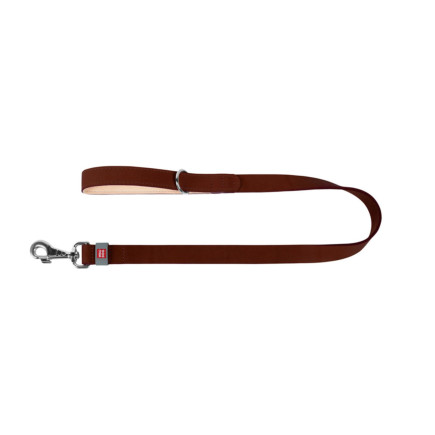 Smycz miejska skórzana WAUDOG brązowa 122 cm