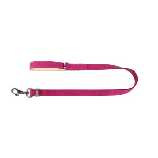 Leather city leash WAUDOG pink 122 cm