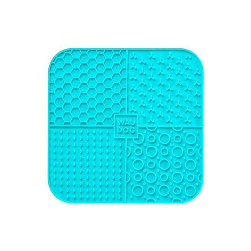Lick pad square WAUDOG Silicone  blue 19 x 19 x 10 cm. Buy now on Avetta.pl!