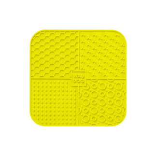 Lick pad square WAUDOG Silicone  yellow 19 x 19 x 10 cm. Buy now on Avetta.pl!