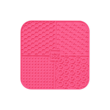 Lick pad square WAUDOG Silicone  pink 19 x 19 x 10 cm. Buy now on Avetta.pl!