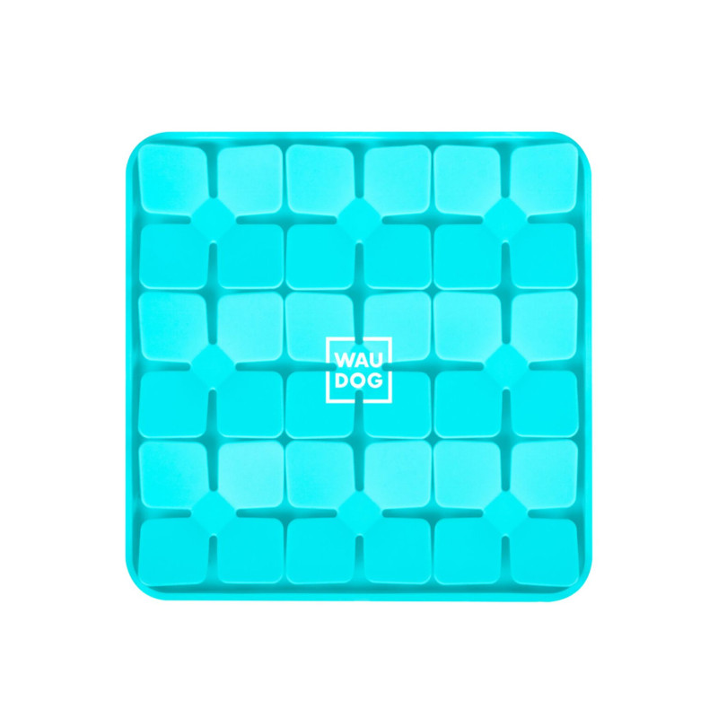 Mata do żerowania niebieska 20,5 x 20,5 x 1,7 cm WAUDOG Silicone