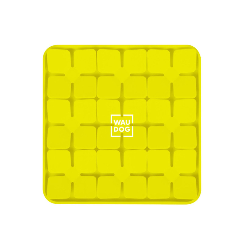 Mata do żerowania żółta 20,5 x 20,5 x 1,7 cm WAUDOG Silicone