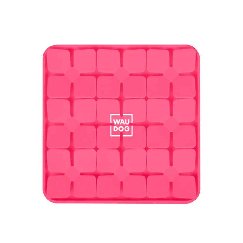 Mata do żerowania różowa 20,5 x 20,5 x 1,7 cm WAUDOG Silicone