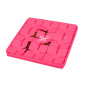 Foraging pad square pink WAUDOG Silicone 20,5 x 20,5 x 1,7 cm