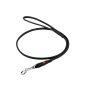 Leather round leash black WAUDOG LIGHT