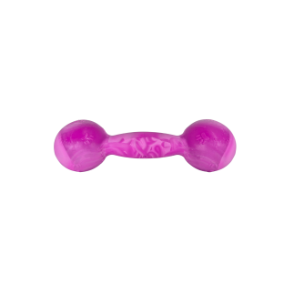 Scented dumbbell-shaped dog toy LUMI S 14 cm purple