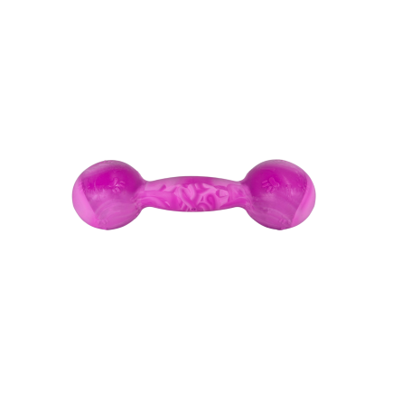 Scented dumbbell-shaped dog toy LUMI S 14 cm purple