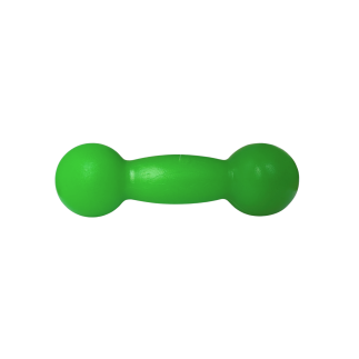 Scented dumbbell-shaped dog toy LUMI M 15 cm green